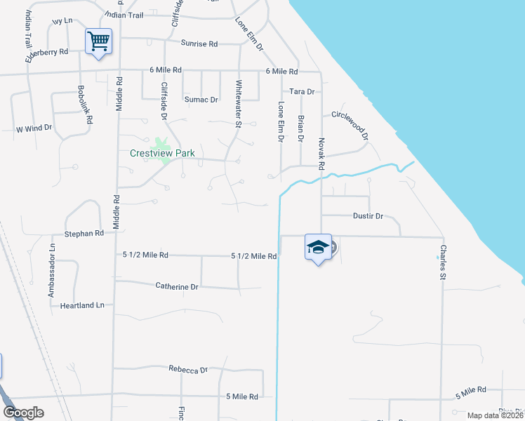 map of restaurants, bars, coffee shops, grocery stores, and more near 2445 Bittersweet Court in Racine