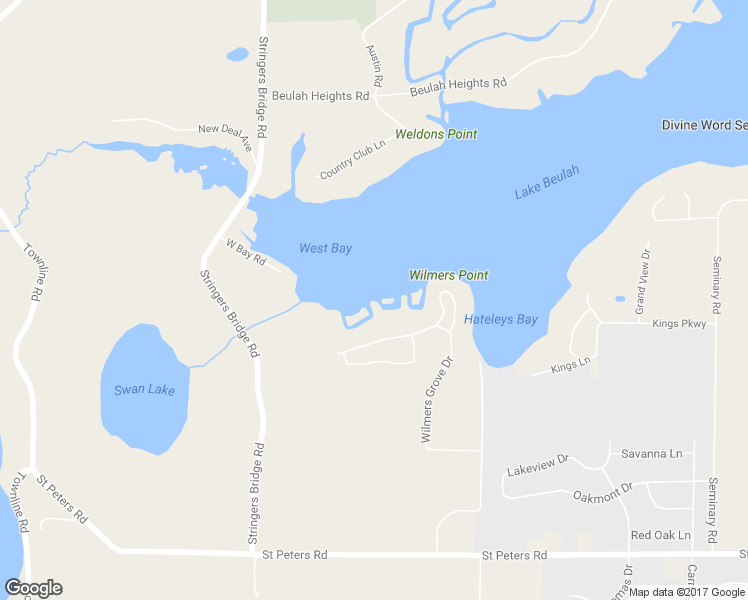 map of restaurants, bars, coffee shops, grocery stores, and more near W2198 Wilmers Grove Drive in East Troy
