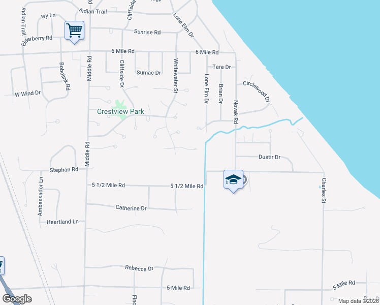 map of restaurants, bars, coffee shops, grocery stores, and more near 2445 Bittersweet Court in Racine