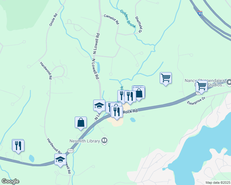 map of restaurants, bars, coffee shops, grocery stores, and more near Windham Terrace in Windham