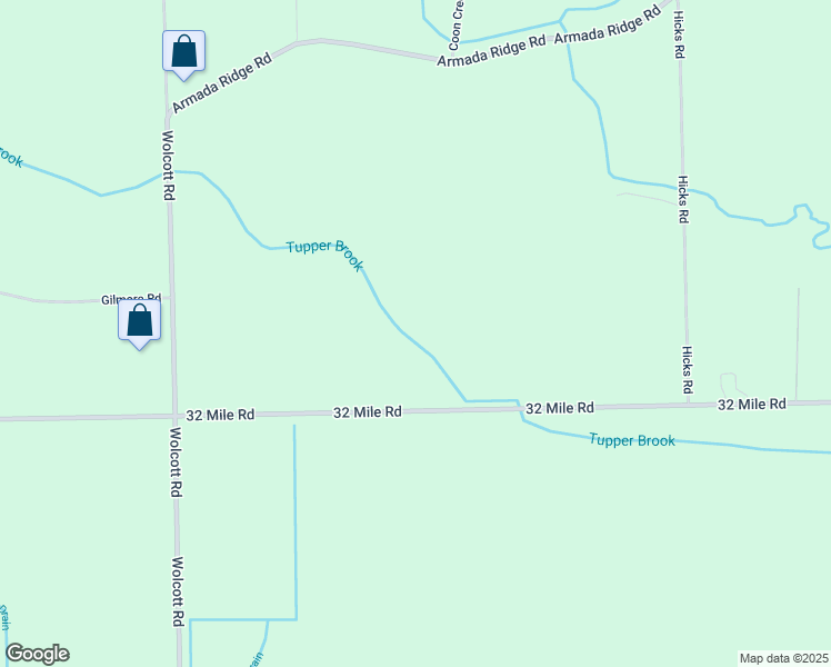map of restaurants, bars, coffee shops, grocery stores, and more near 19555 32 Mile Road in Armada