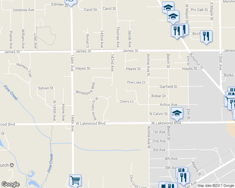 map of restaurants, bars, coffee shops, grocery stores, and more near 316 Aniline Avenue North in Holland