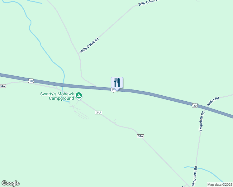 map of restaurants, bars, coffee shops, grocery stores, and more near 7632 U.S. 20 in Cherry Valley