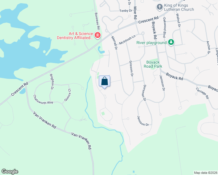 map of restaurants, bars, coffee shops, grocery stores, and more near 1610 Huntridge Drive in Saratoga County