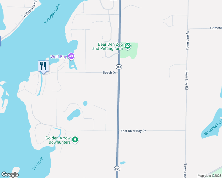 map of restaurants, bars, coffee shops, grocery stores, and more near 6636 Big Bend Road in Waterford