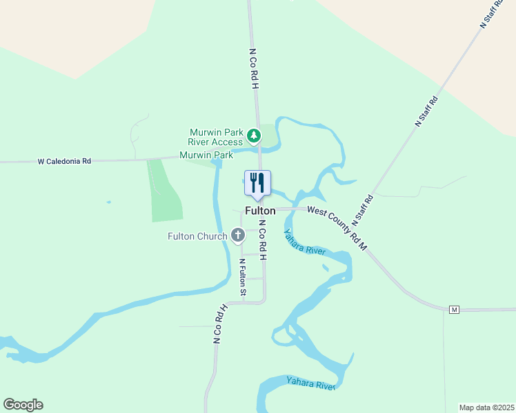 map of restaurants, bars, coffee shops, grocery stores, and more near 9413 North Co Road H in Edgerton