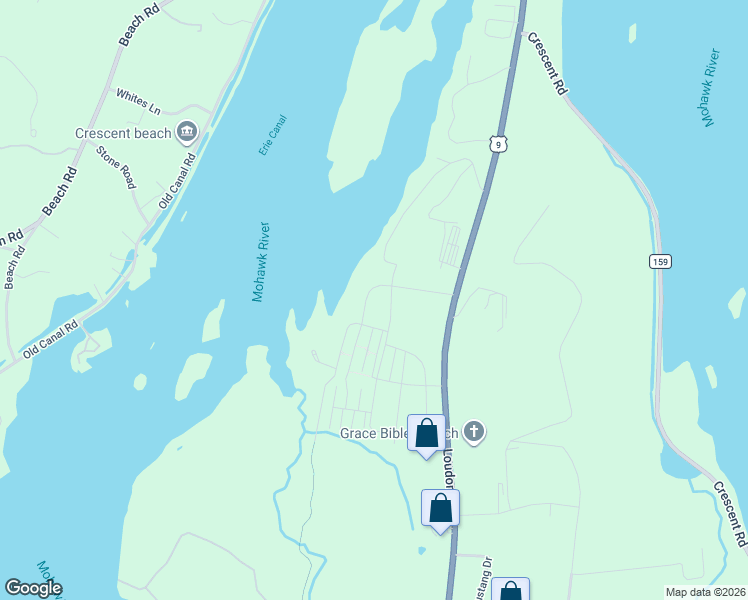 map of restaurants, bars, coffee shops, grocery stores, and more near 37 Harbor Lane in Cohoes