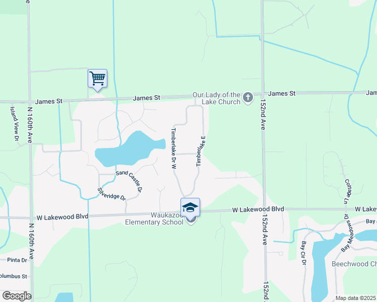 map of restaurants, bars, coffee shops, grocery stores, and more near 475 Timberlake Drive West in Holland