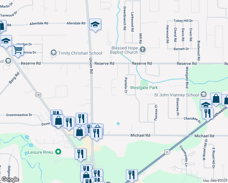 map of restaurants, bars, coffee shops, grocery stores, and more near 26 Molnar Court in Buffalo