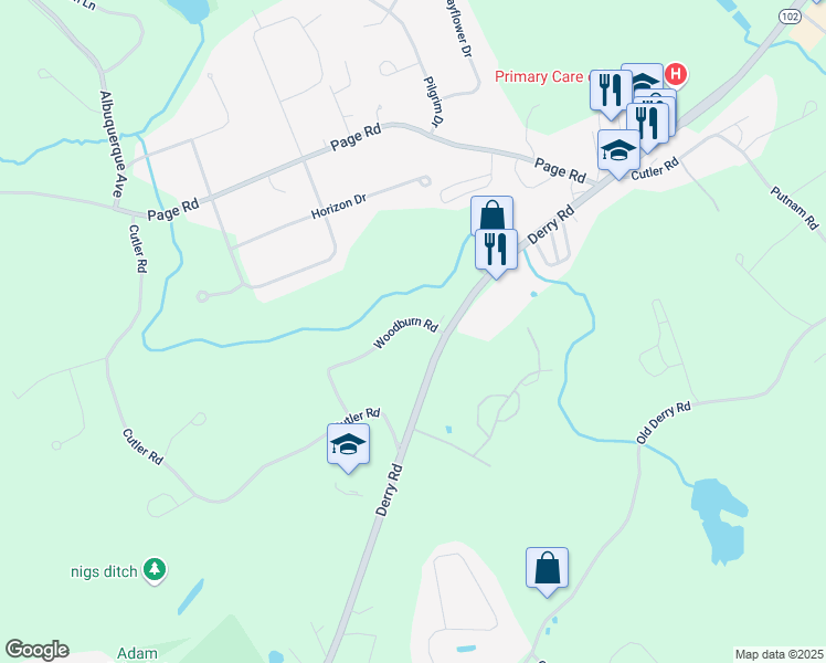map of restaurants, bars, coffee shops, grocery stores, and more near 4 Woodburn Drive in Litchfield