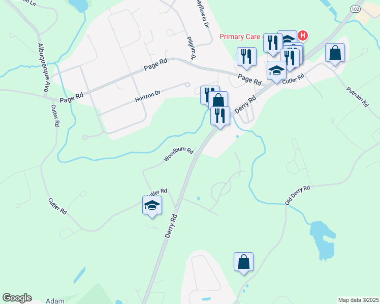 map of restaurants, bars, coffee shops, grocery stores, and more near 4 Woodburn Drive in Litchfield