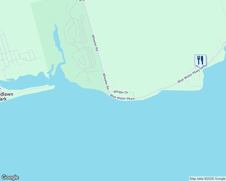 map of restaurants, bars, coffee shops, grocery stores, and more near 13 Winger Drive in Haldimand County