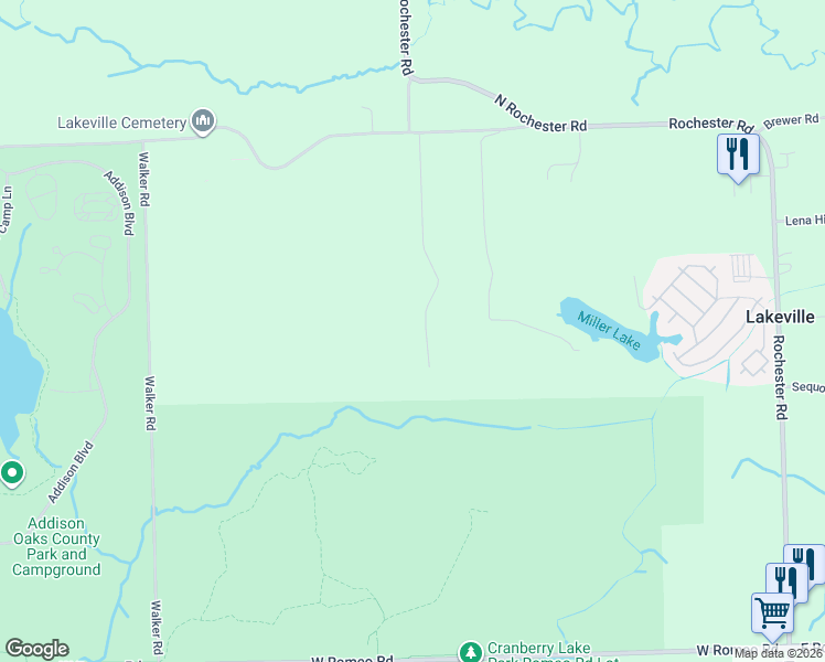 map of restaurants, bars, coffee shops, grocery stores, and more near 971 Knights Bridge in Leonard