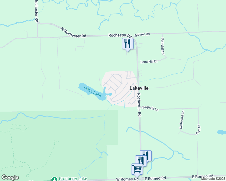 map of restaurants, bars, coffee shops, grocery stores, and more near 198 Lakeshore Drive in Leonard
