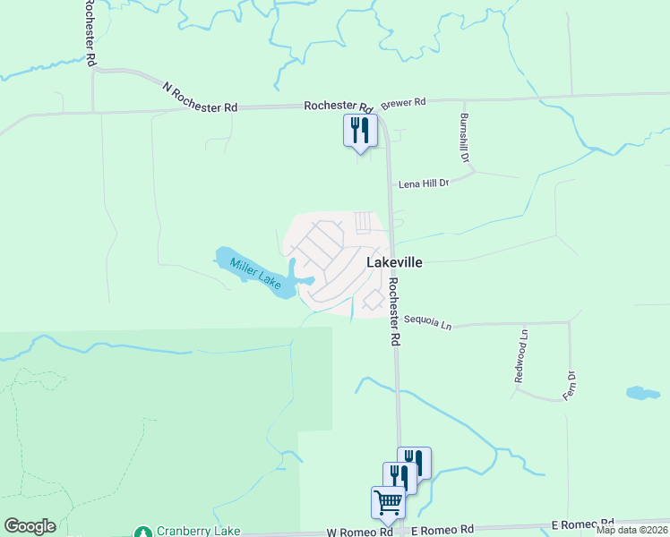 map of restaurants, bars, coffee shops, grocery stores, and more near 198 Lakeshore Drive in Leonard