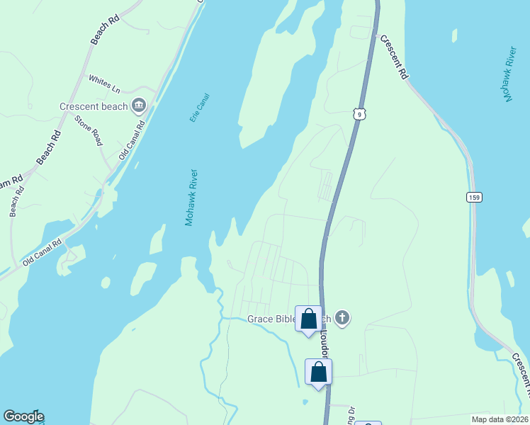 map of restaurants, bars, coffee shops, grocery stores, and more near 37 Harbor Lane in Cohoes