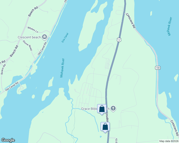 map of restaurants, bars, coffee shops, grocery stores, and more near 37 Harbor Lane in Cohoes