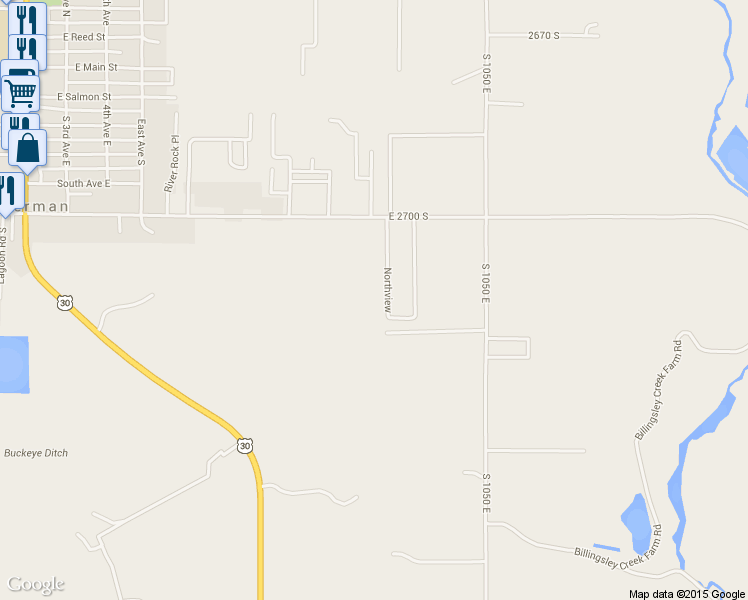 map of restaurants, bars, coffee shops, grocery stores, and more near 2709 Northview Dr W in Hagerman