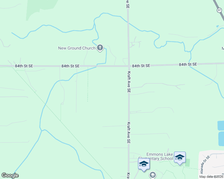 map of restaurants, bars, coffee shops, grocery stores, and more near 8505 Kraft Avenue Southeast in Caledonia