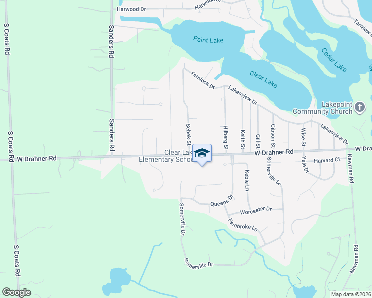 map of restaurants, bars, coffee shops, grocery stores, and more near 940 Sebek Street in Oakland County