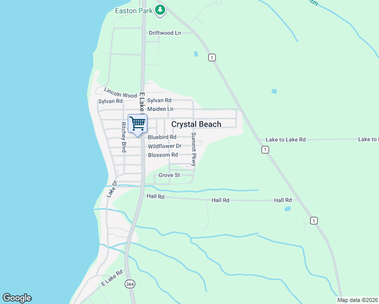 map of restaurants, bars, coffee shops, grocery stores, and more near 4536 Blossom Road in Canandaigua