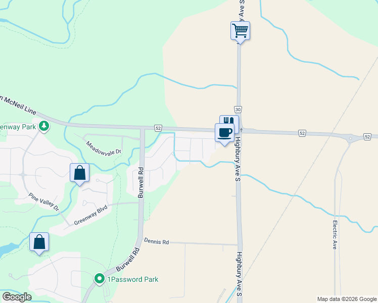 map of restaurants, bars, coffee shops, grocery stores, and more near 57 Cottonwood Dr in St Thomas