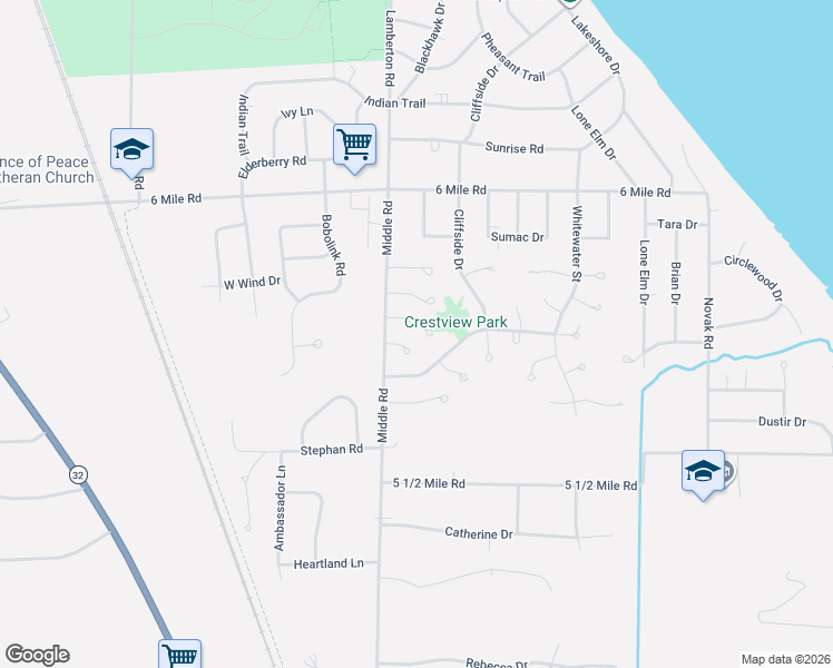 map of restaurants, bars, coffee shops, grocery stores, and more near 2925 Lake Vista Court in Racine