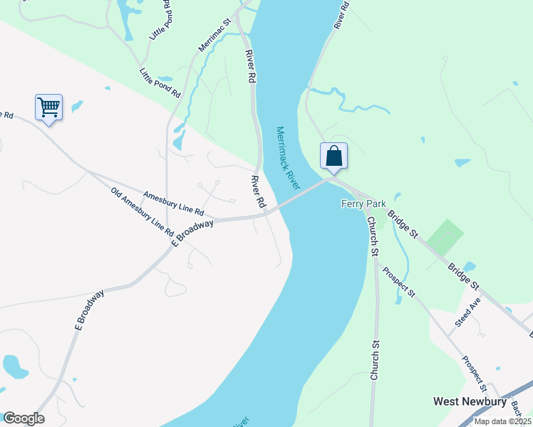 map of restaurants, bars, coffee shops, grocery stores, and more near 40 East Main Street in Haverhill