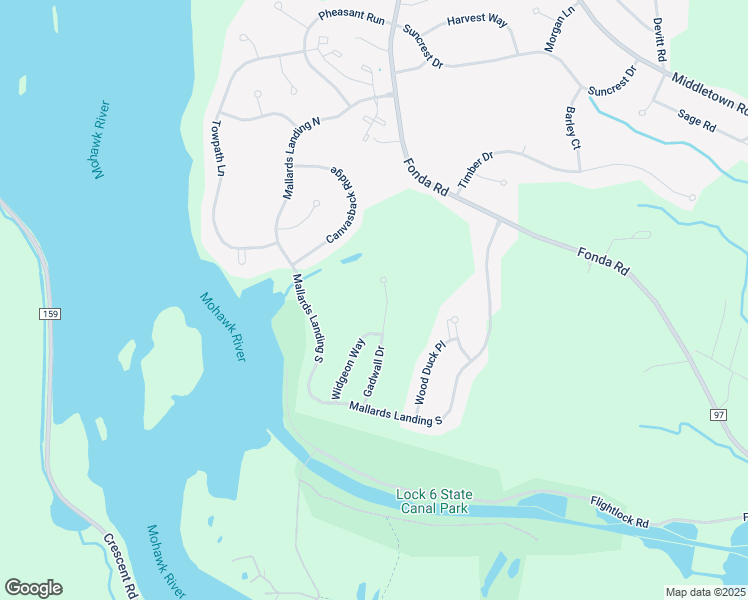 map of restaurants, bars, coffee shops, grocery stores, and more near 31 Gadwall Drive in Waterford