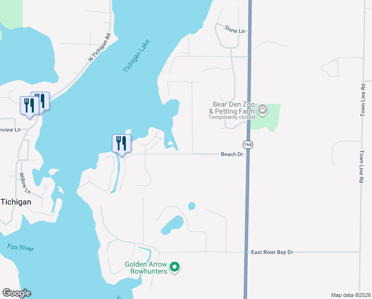 map of restaurants, bars, coffee shops, grocery stores, and more near 6704 Burma Road in Waterford