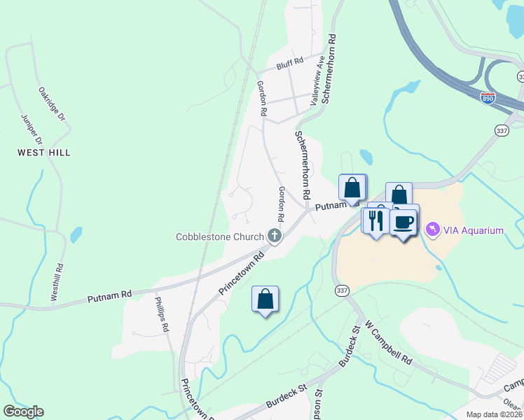 map of restaurants, bars, coffee shops, grocery stores, and more near 141 Sylvia Ln in Schenectady