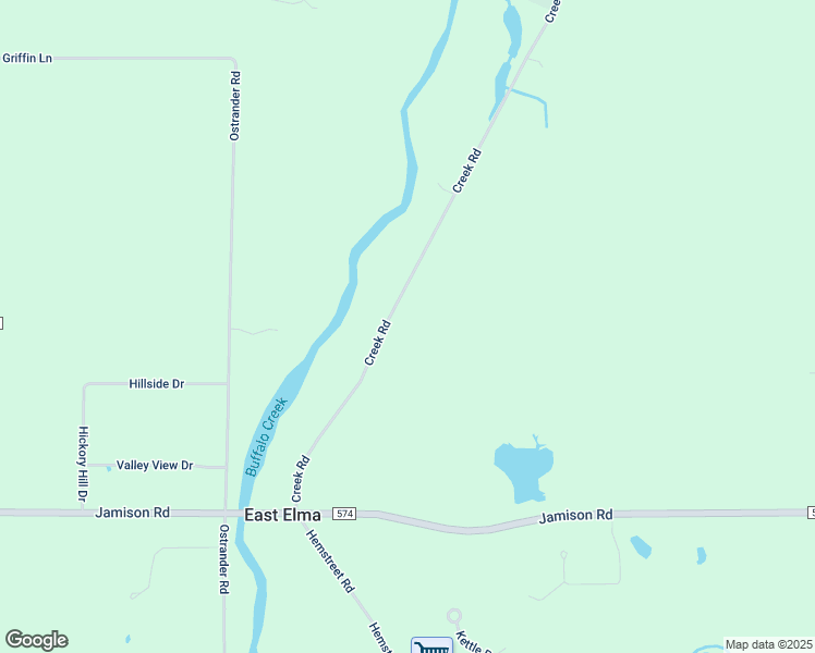map of restaurants, bars, coffee shops, grocery stores, and more near 201 Creek Road in East Aurora