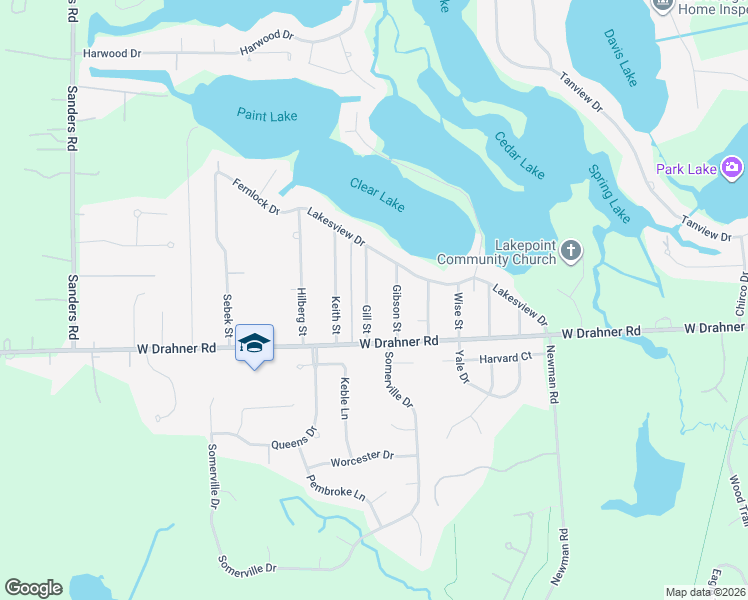 map of restaurants, bars, coffee shops, grocery stores, and more near 927 Gill Street in Oakland County