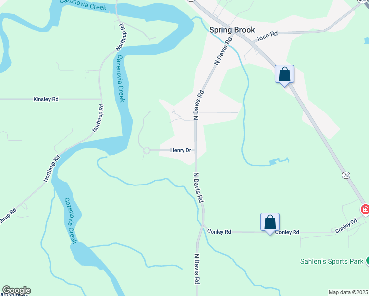 map of restaurants, bars, coffee shops, grocery stores, and more near 30 Henry Drive in Erie County