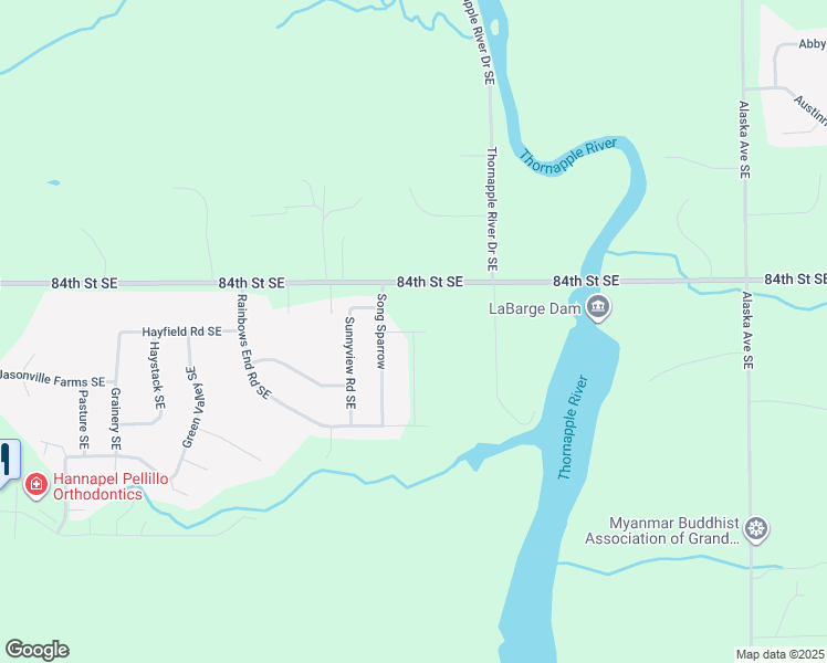 map of restaurants, bars, coffee shops, grocery stores, and more near 8524 Song Sparrow in Caledonia