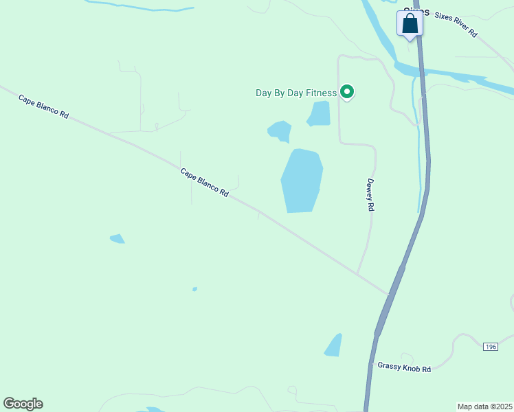 map of restaurants, bars, coffee shops, grocery stores, and more near 92921 Cape Blanco Road in Sixes