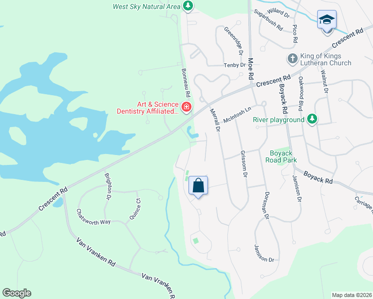 map of restaurants, bars, coffee shops, grocery stores, and more near 513 Foxwood Drive in Saratoga County
