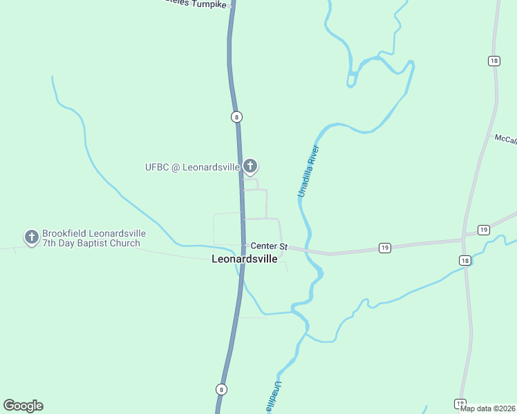 map of restaurants, bars, coffee shops, grocery stores, and more near 2046 New York 8 in Leonardsville
