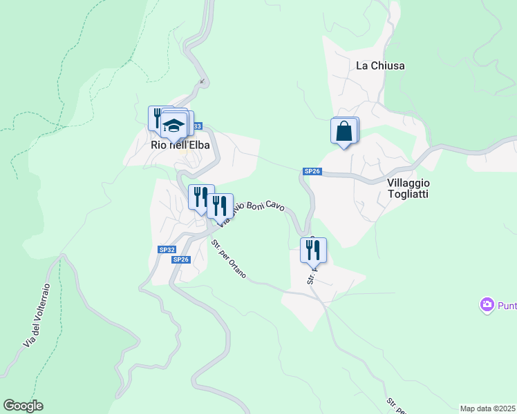map of restaurants, bars, coffee shops, grocery stores, and more near in Province of Livorno