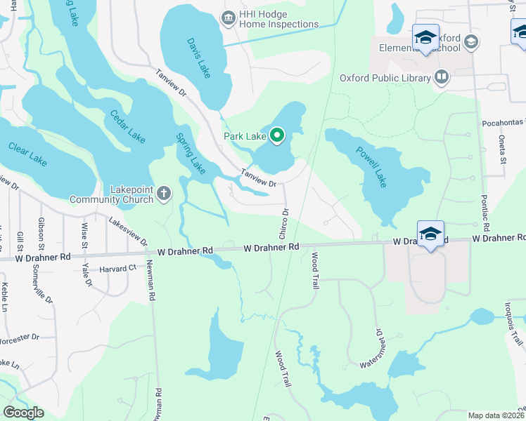 map of restaurants, bars, coffee shops, grocery stores, and more near 1247 Beemer Court in Oakland County