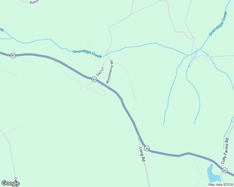 map of restaurants, bars, coffee shops, grocery stores, and more near 476 Woodmancy Road in Tully