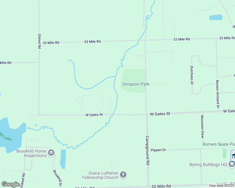 map of restaurants, bars, coffee shops, grocery stores, and more near 70199 Campground Road in Macomb County