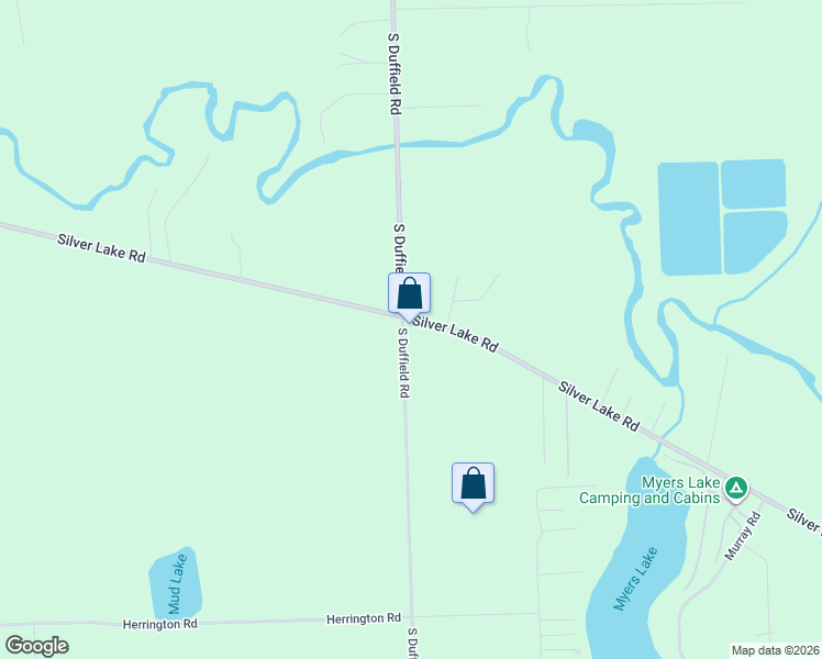 map of restaurants, bars, coffee shops, grocery stores, and more near 11339 Silver Lake Road in Byron