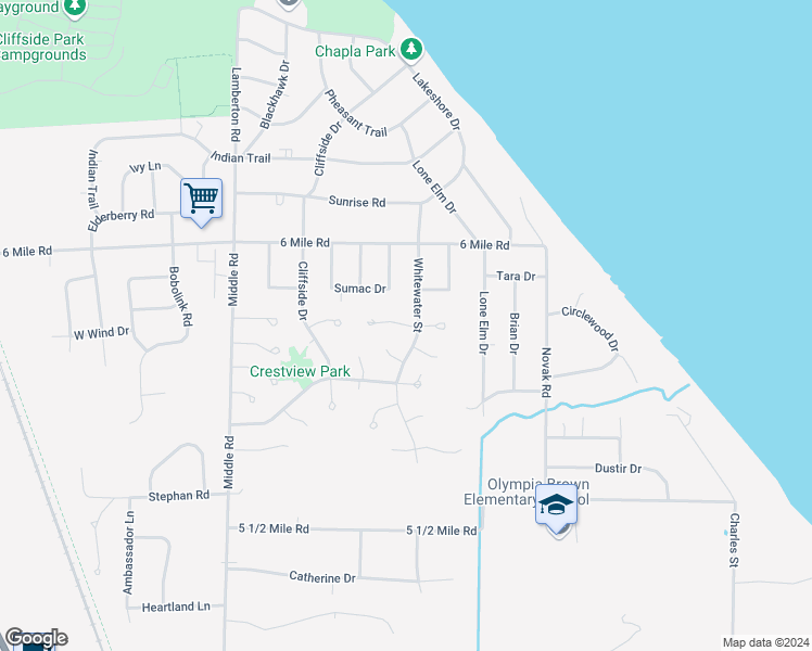 map of restaurants, bars, coffee shops, grocery stores, and more near 2550 Iris Court in Racine