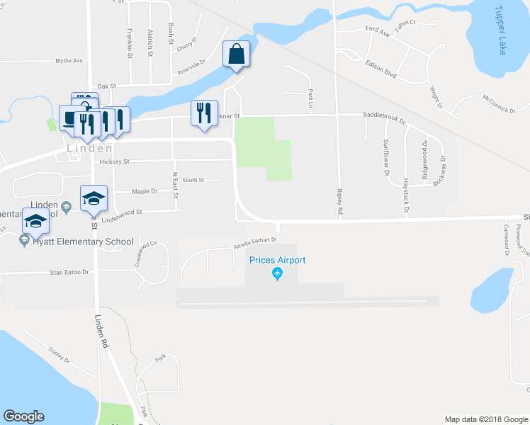 map of restaurants, bars, coffee shops, grocery stores, and more near 627 Silver Lake Road in Linden