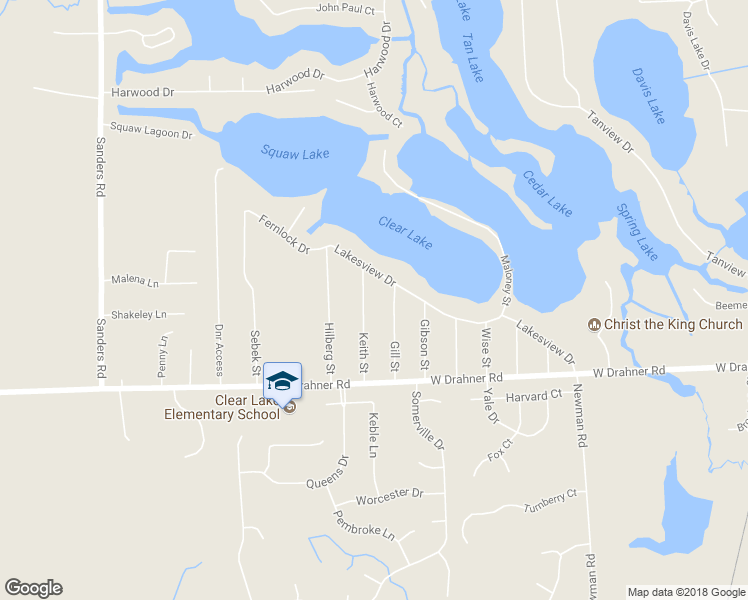 map of restaurants, bars, coffee shops, grocery stores, and more near 825 Keith Street in Oxford Charter Township