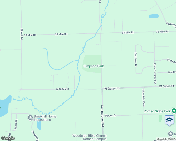 map of restaurants, bars, coffee shops, grocery stores, and more near 70199 Campground Road in Macomb County