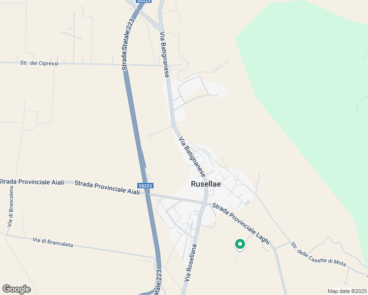 map of restaurants, bars, coffee shops, grocery stores, and more near 84 Via Batignanese in Roselle