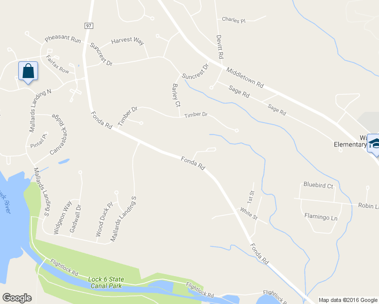 map of restaurants, bars, coffee shops, grocery stores, and more near 131 Fonda Road in Waterford