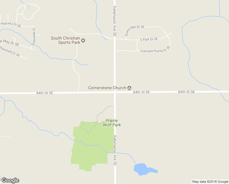 map of restaurants, bars, coffee shops, grocery stores, and more near 2185 84th Street Southeast in Byron Center